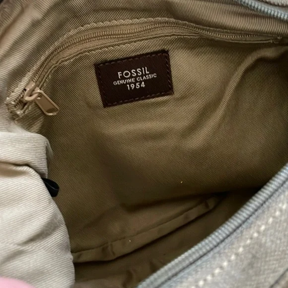 Fossil green canvas satchel - Picture 6 of 7